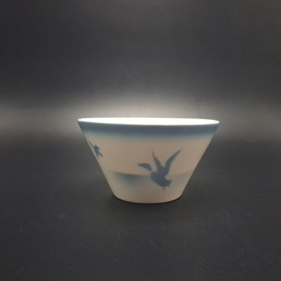Syracuse China Pudding Cup Airbrushed Goose Design Ceramic - Picture 4 of 11